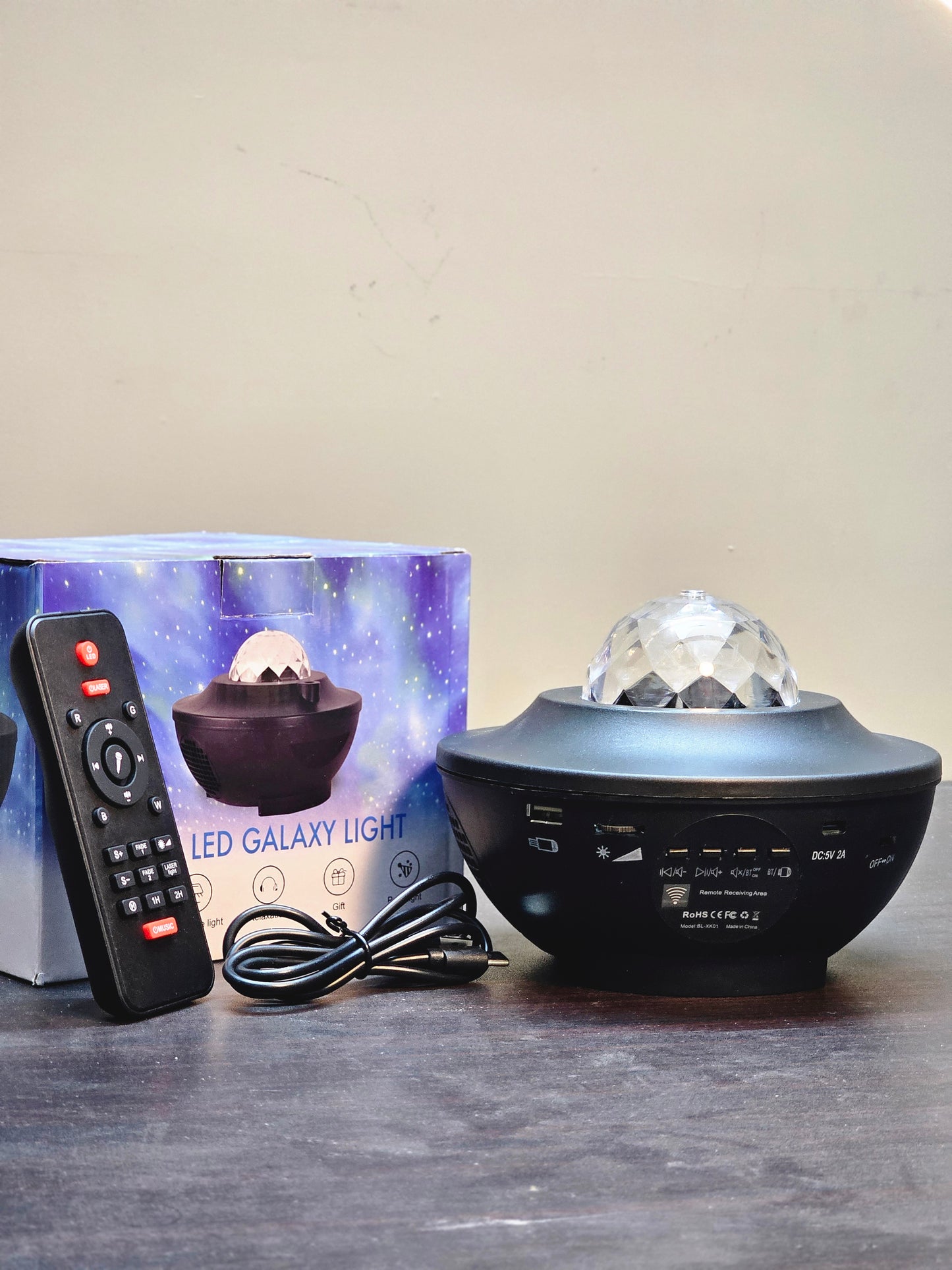 UFO Galaxy Starry Night Light Projector with Music Speaker | For Bedroom Decoration Gifts and Parties