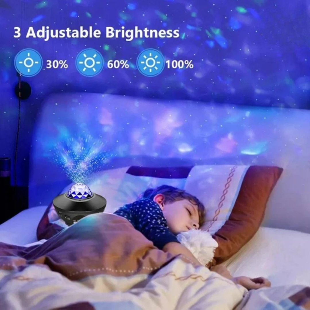 UFO Galaxy Starry Night Light Projector with Music Speaker | For Bedroom Decoration Gifts and Parties