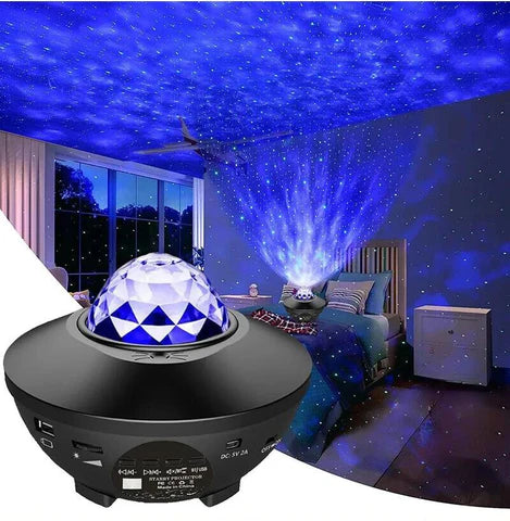 UFO Galaxy Starry Night Light Projector with Music Speaker | For Bedroom Decoration Gifts and Parties