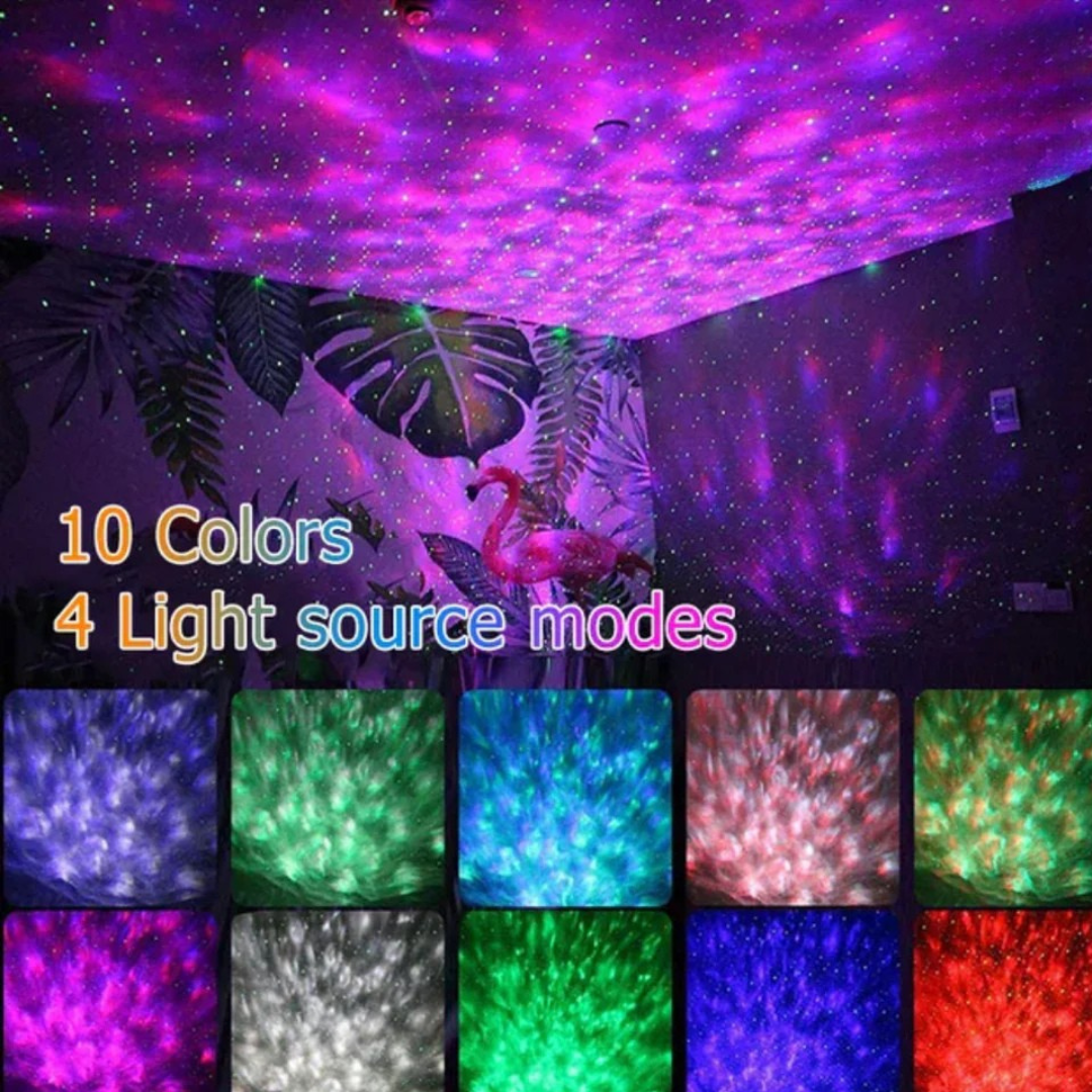 UFO Galaxy Starry Night Light Projector with Music Speaker | For Bedroom Decoration Gifts and Parties