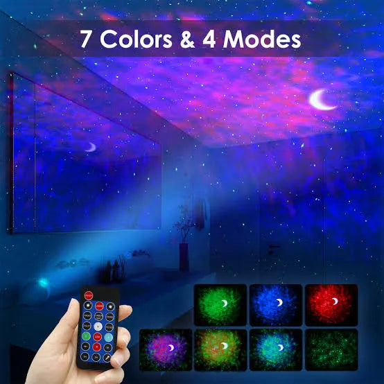 UFO Galaxy Starry Night Light Projector with Music Speaker | For Bedroom Decoration Gifts and Parties