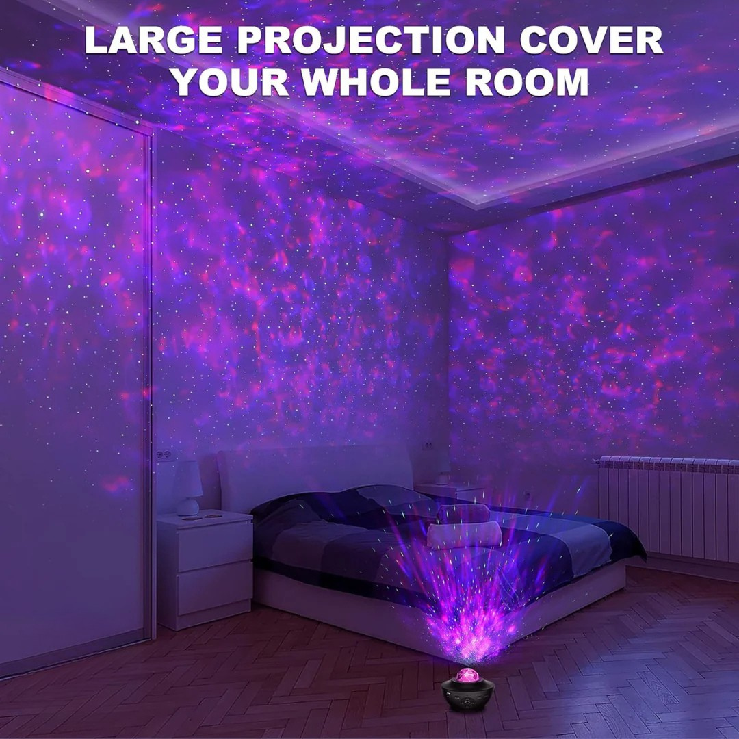 UFO Galaxy Starry Night Light Projector with Music Speaker | For Bedroom Decoration Gifts and Parties
