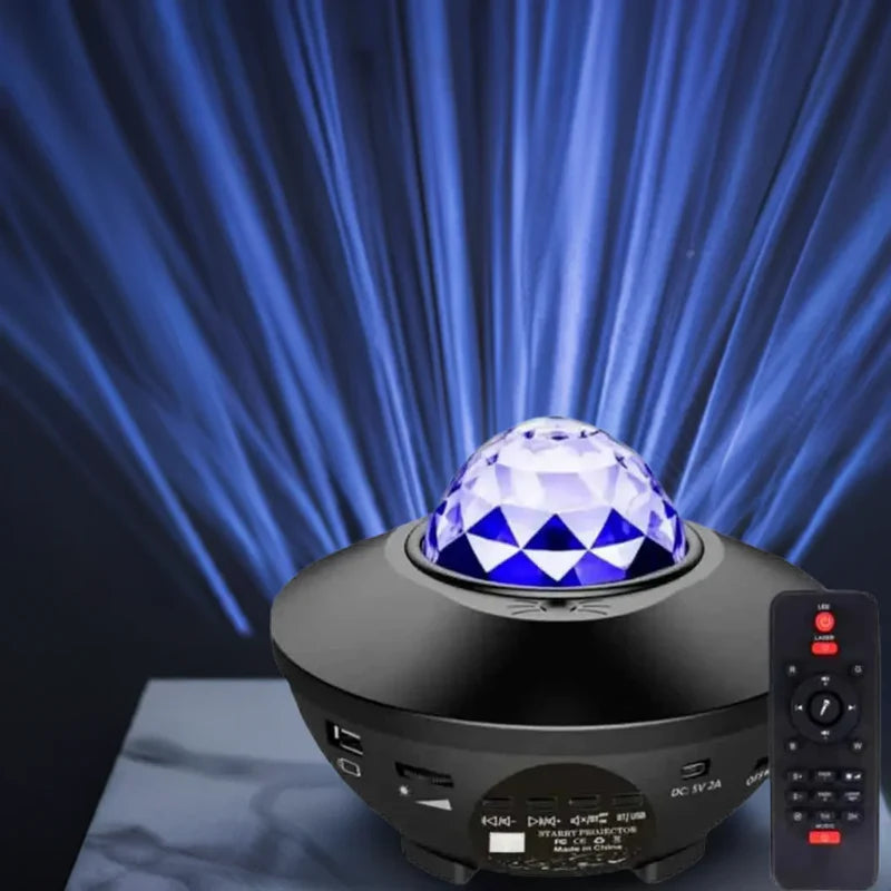 UFO Galaxy Starry Night Light Projector with Music Speaker | For Bedroom Decoration Gifts and Parties