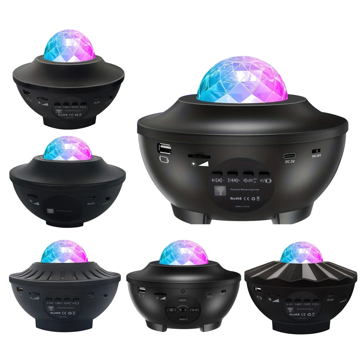 UFO Galaxy Starry Night Light Projector with Music Speaker | For Bedroom Decoration Gifts and Parties